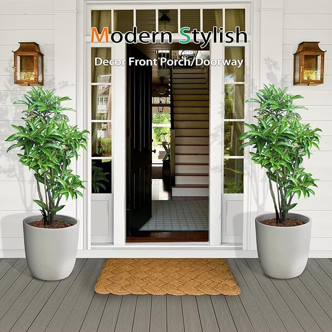 Concrete Planter Outdoor Indoor, Large Cement Plant Pots for Trees Flowers (Gray, 18 inch)