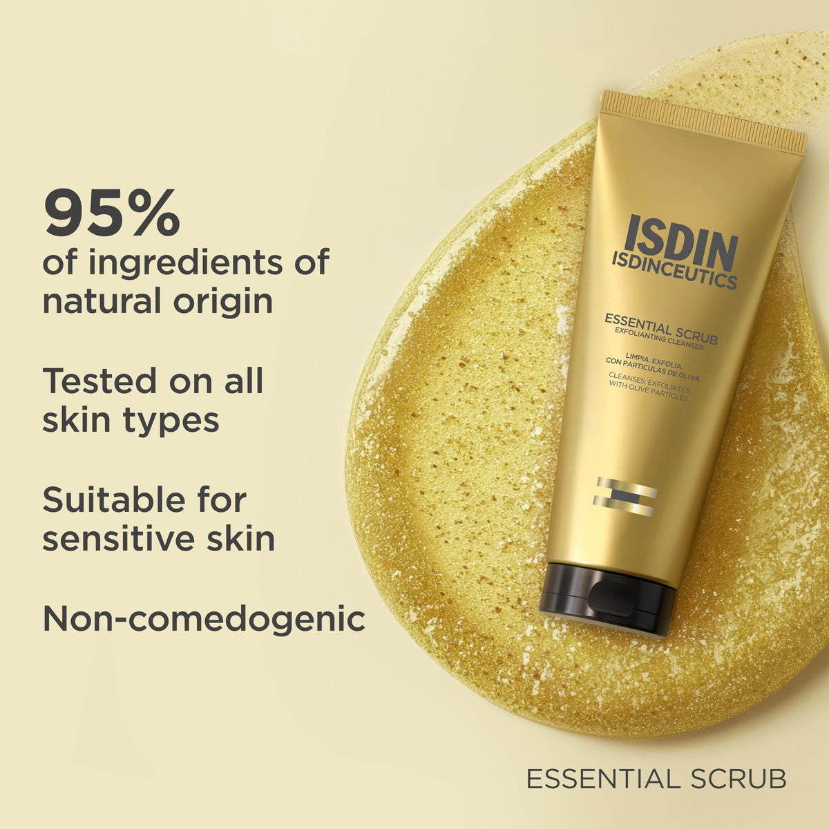 ISDIN Isdinceutics Essential Scrub Exfoliating Cleansing Gel, 3.5 oz
