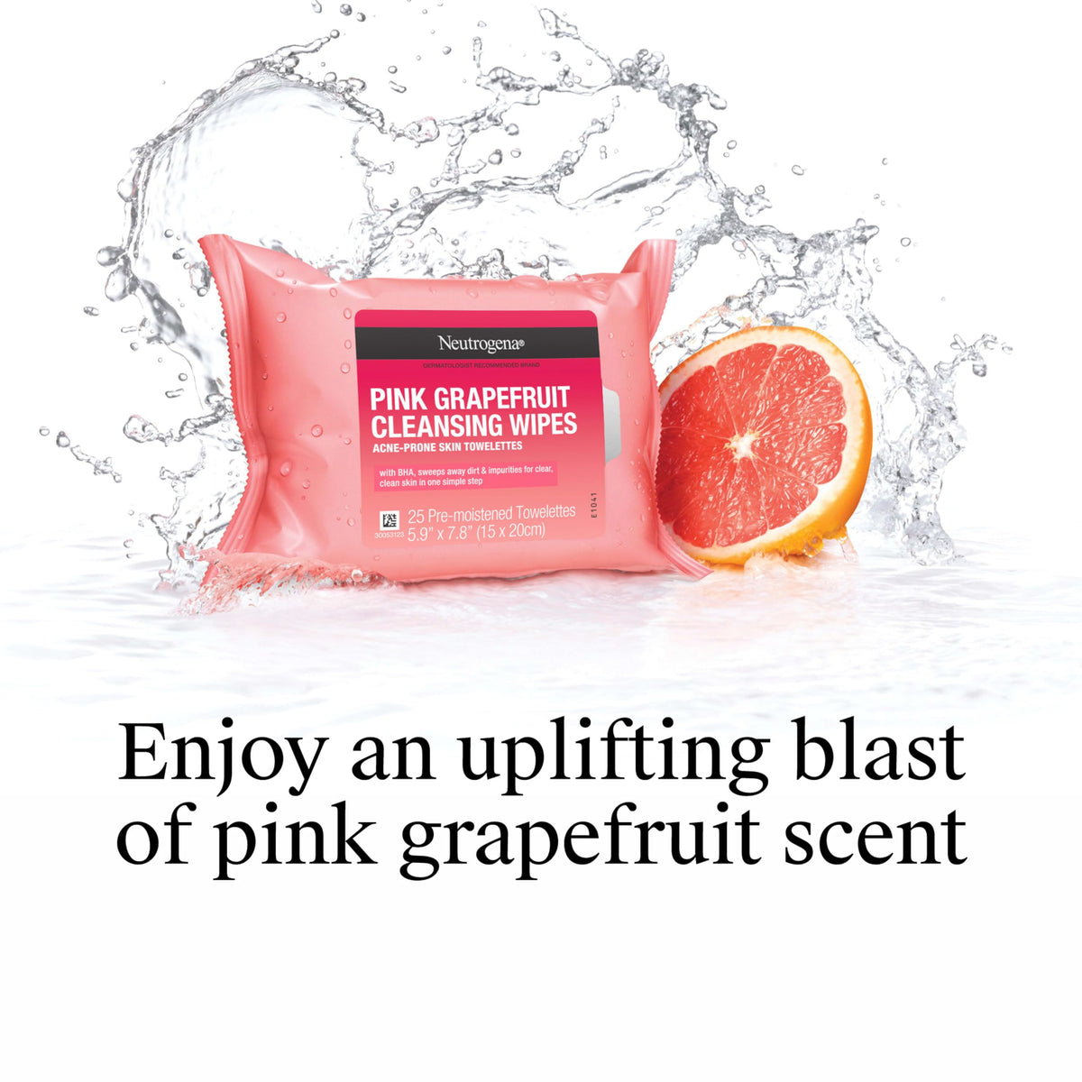 Neutrogena Makeup Remover Towelettes, Pink Grapefruit, 2 x 25 ct