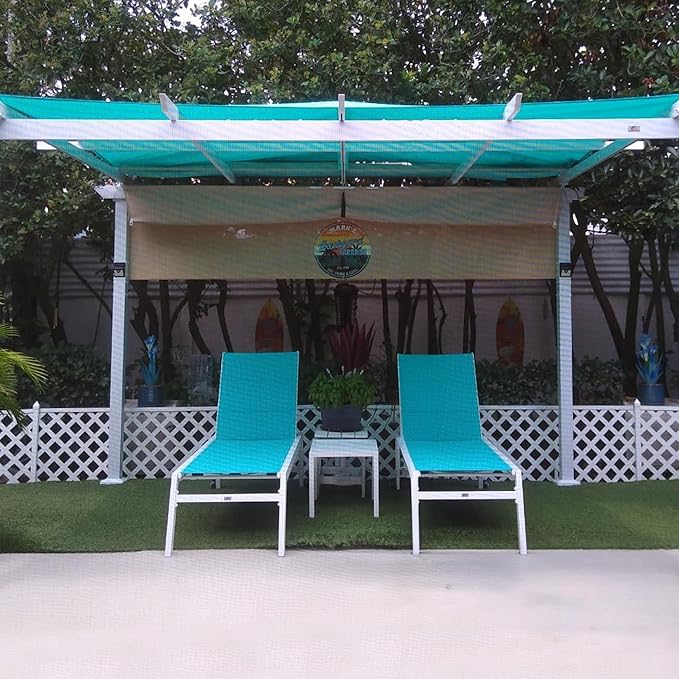 PURPLE LEAF Outdoor Chaise Lounge Set Adjustable Sunbathing Recliner with Side Table for Beach Poolside Outside Patio Aluminum Chaise Lounger Turquoise Blue