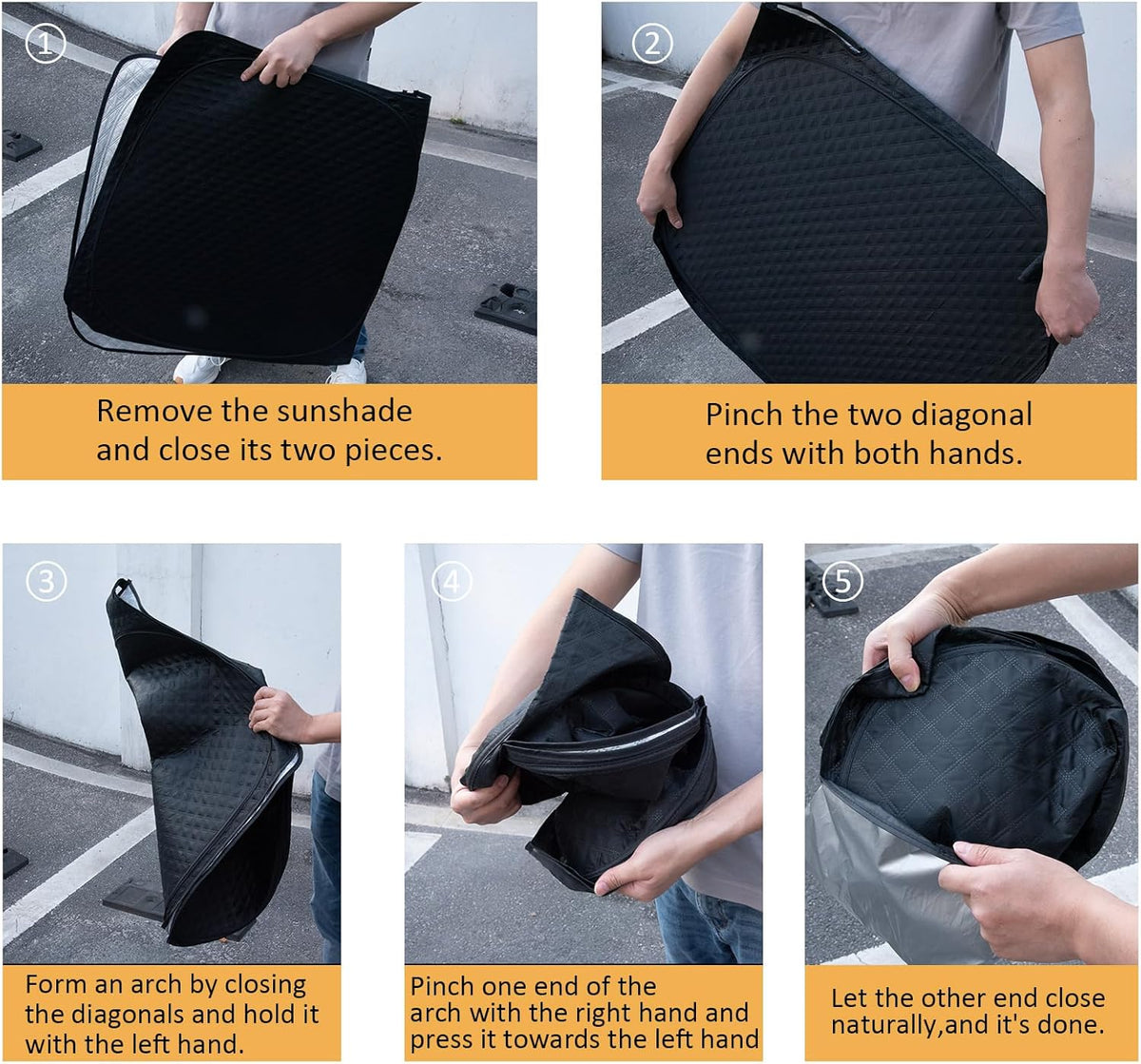 Car Windshield Sun Shade 5 Layers Thick for Ford Edge SUV 2015-2024 2025 - Front Window Sunshade Sun Visor Accessories - Protector Vehicle Reflect UV Sun and Heat