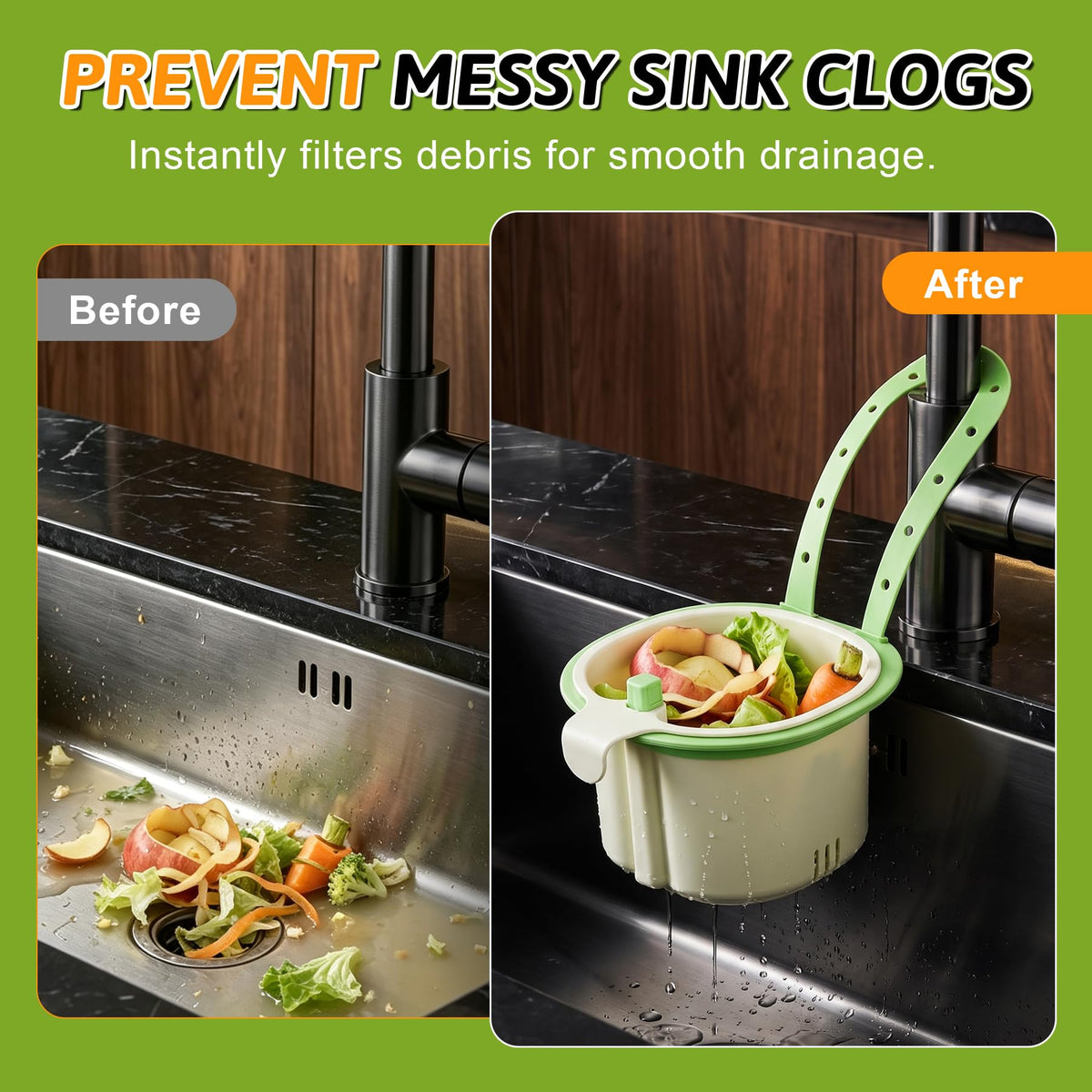 Kitchen Hanging Sink Drain Basket