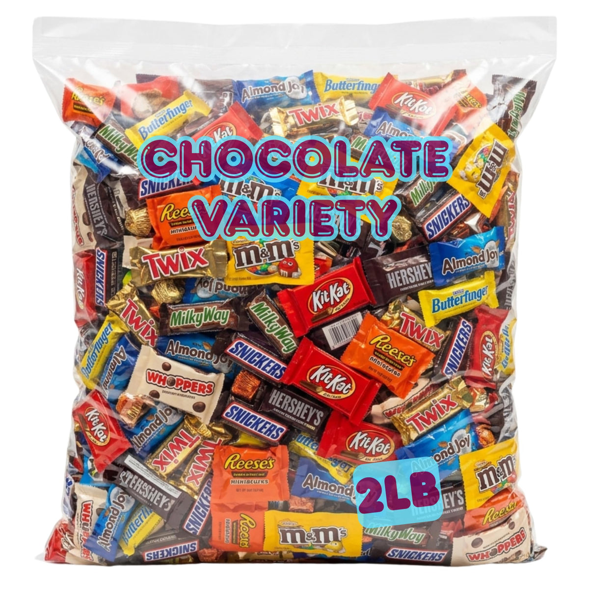 Bulk Chocolate Candy Variety Pack - Individually Wrapped Mini Chocolate Bars & Treats Assortment - Perfect for Office Break Rooms, Parties, Gift