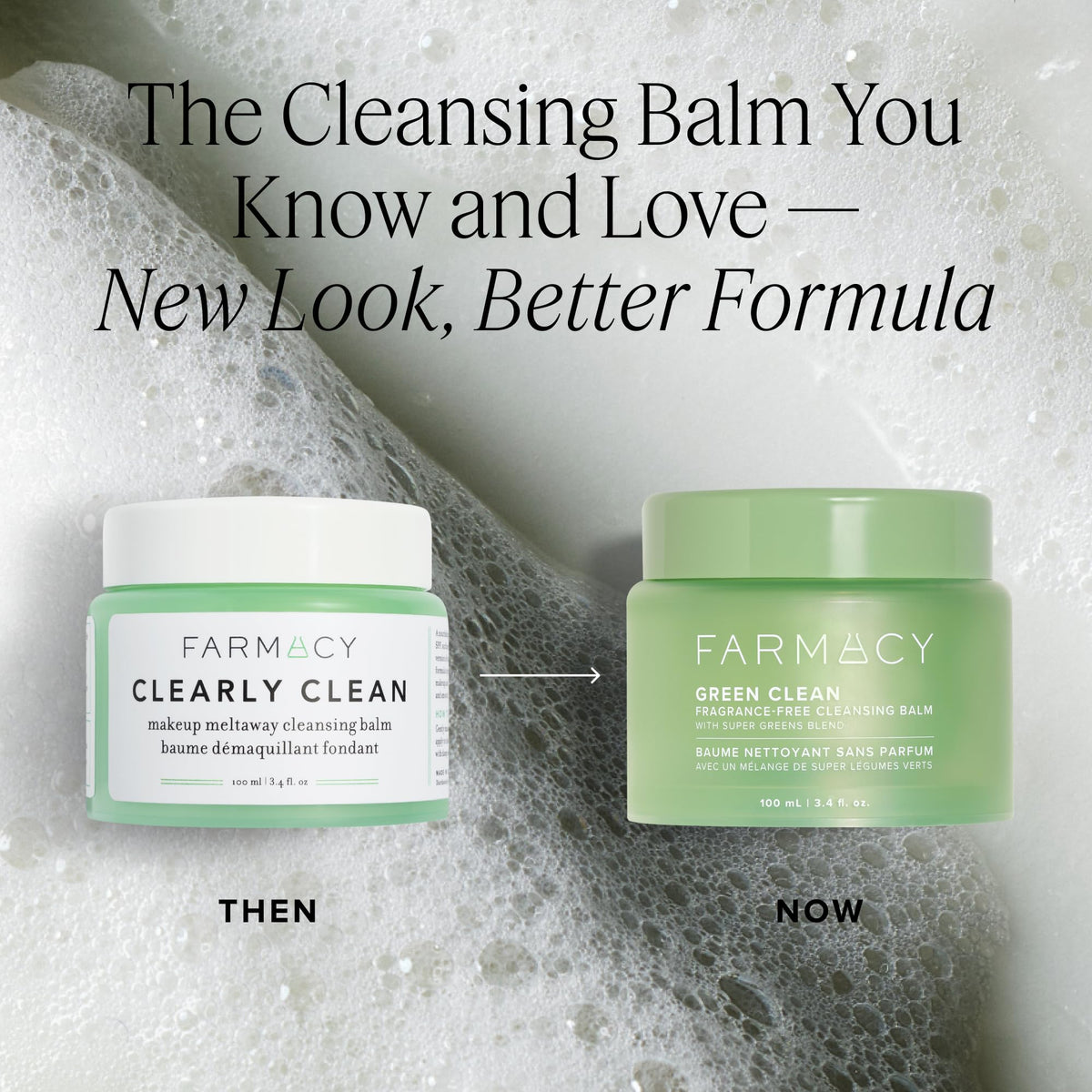 Farmacy Sensitive Skin Makeup Remover Cleansing Balm - Green Clean Waterproof Makeup Remover Balm + Oil Cleanser for Face - Melts Make Up + SPF - Hydrates + Softens Skin - Fragrance-Free (30ml)