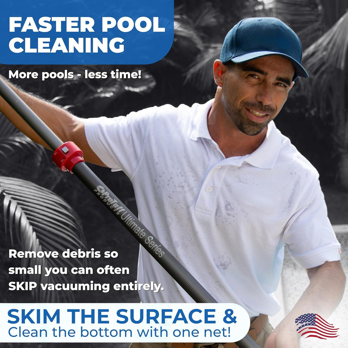 ProTuff 17” Silt Net Pool Skimmers for PROS – 6 Pack – “490 Promise” Unlimited, Unconditional Replacement - Ultra-Durable Ultra-Fine Net for Silt – Heavy-Duty Aluminum Frame & EZ-Clip Pole Attachment