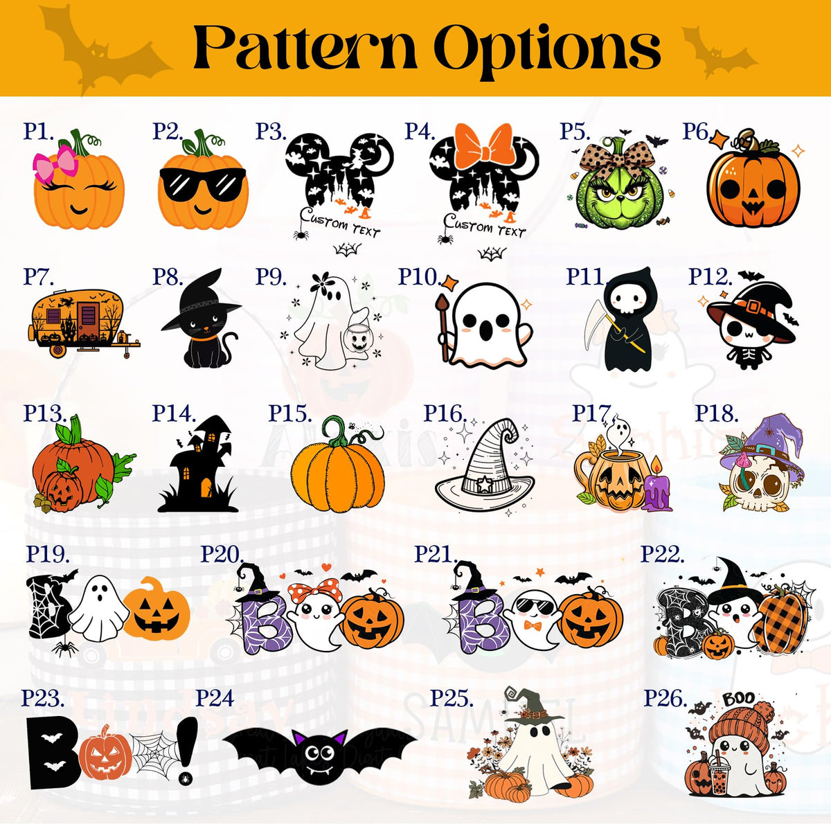 Personalized Halloween Basket - Monogrammed with Name,Pumpkin,Custom Trick or Treat Bucket,Halloween Gifts Basket,Candy Bags for Halloween Party Favor
