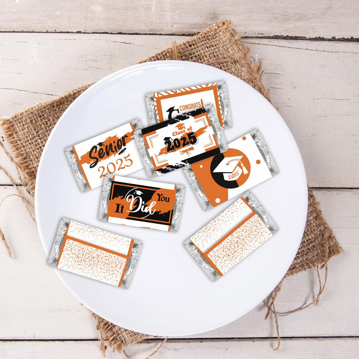 PHOHUI HAVE A NICE TIME Graduation Cap Party Class of 2025 Miniatures Candy Bar Wrapper, Mini Candy Chocolate Bar Stickers, Labels, Candy Not