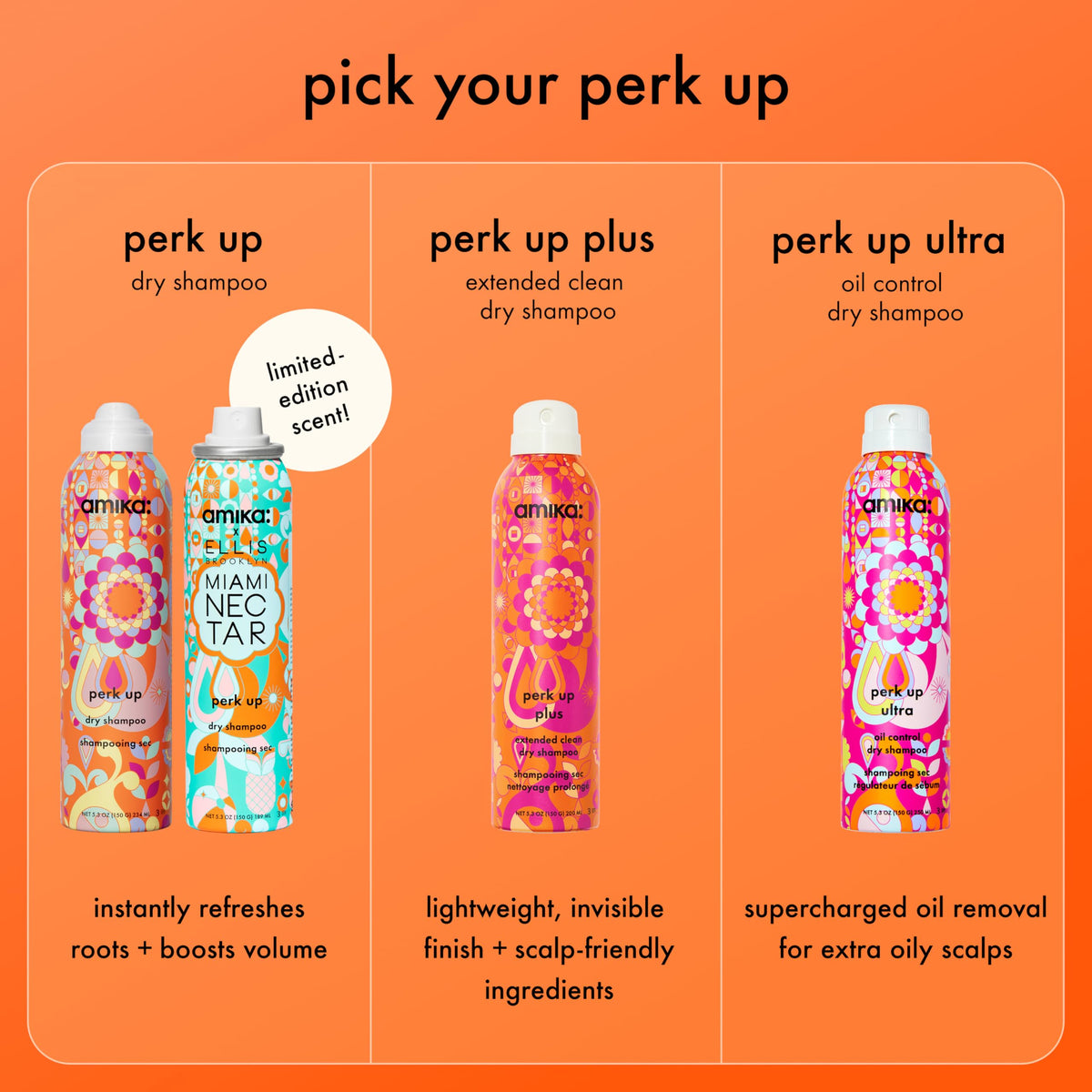 amika Perk Up Dry Shampoo, 5.3 oz. (Pack of 1)