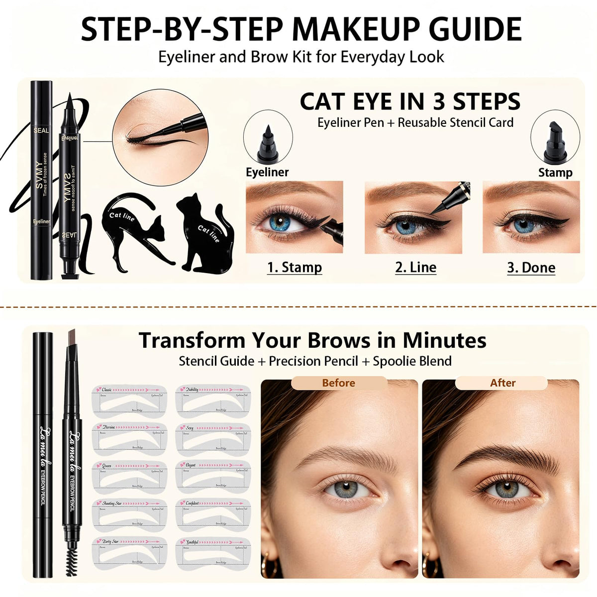 All in One Makeup Kit for Women Full Kit, Makeup Essential Bundle 12 Colors Eyeshadow Foundation Lipsticks Eyeliner Mascara Contour Powder Contour Stick Brow Pencil, Make Up Gift Set for Women & Teens