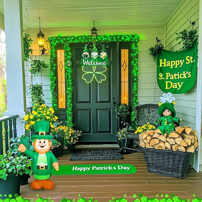 JMEXSUSS Green Lights for St Patrick's Day Decoration, 200 LED Green Christmas Lights Clear Wire, Connectable Green String Lights Indoor Outdoor for Spring Tree Garden St. Patricks Day Decor