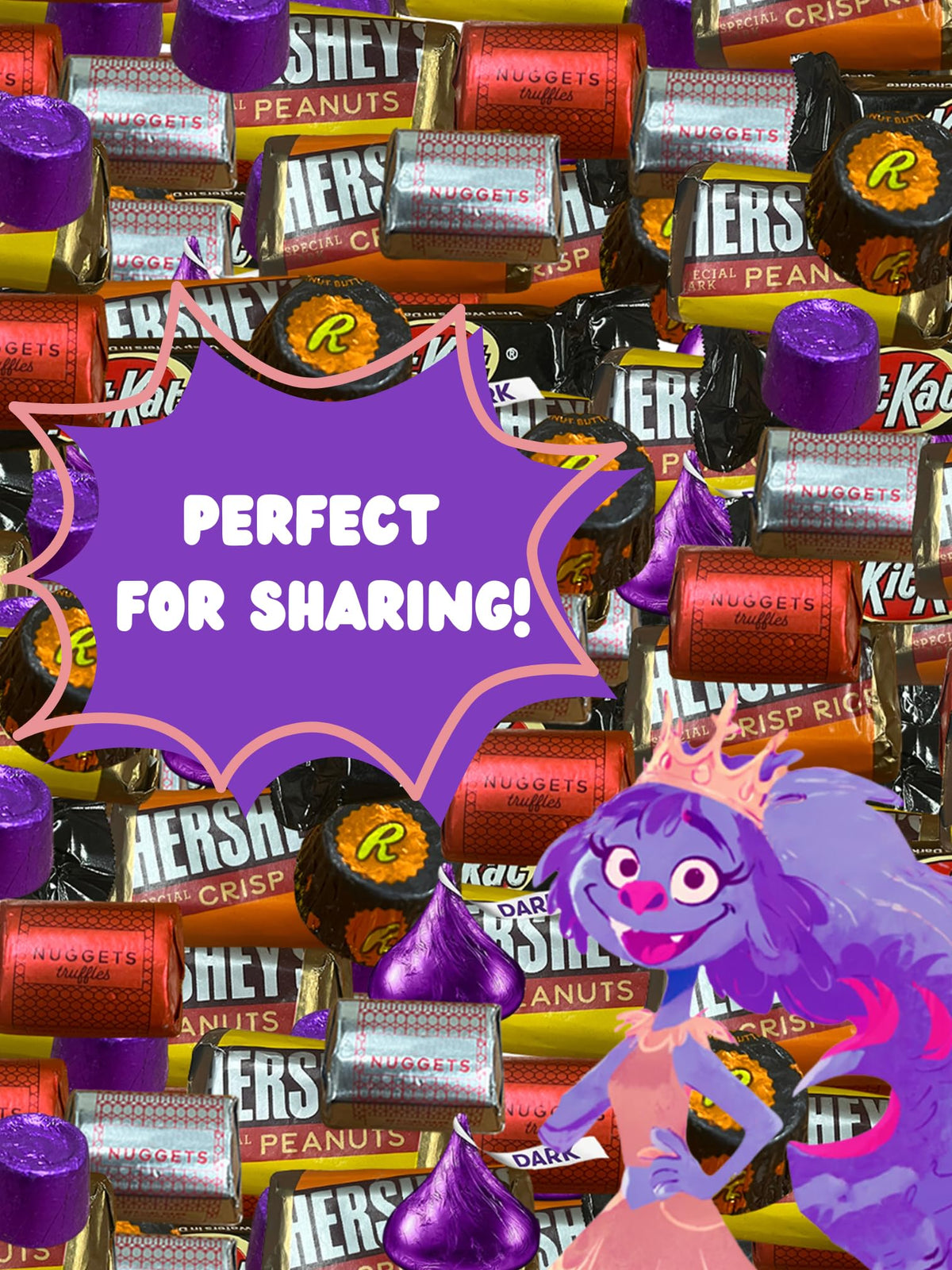 Dark Chocolate Candy Variety - 5 lbs - Kisses Dark, Dark Chocolate - Bulk Dark Chocolate - Individually Wrapped Chocolate