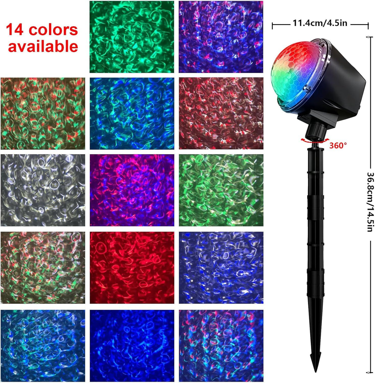 Christmas Ocean Wave Projector Light Outdoor，Halloween Water Effect Lamp