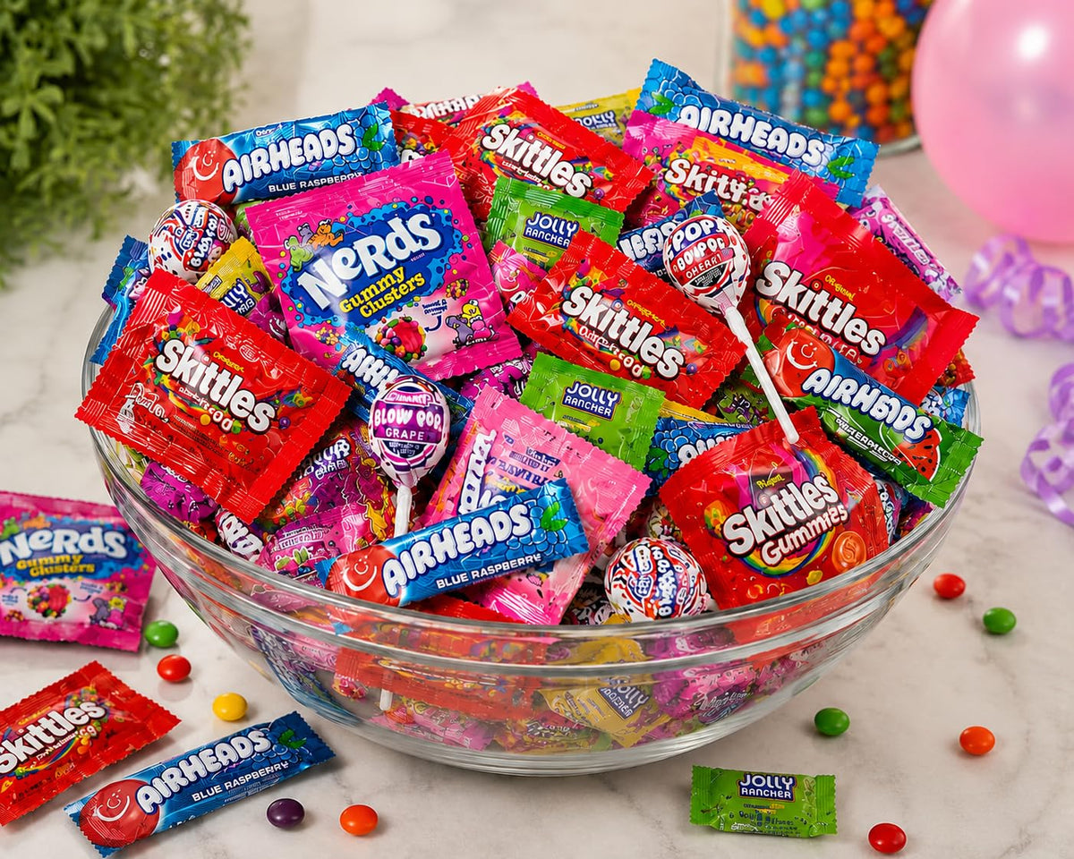 Ultimate Assorted Candy Party Mix - 15 LB Bag - Mega Variety Bulk Assortment - Individually Wrapped Candy - Queen Jax - Variety Pack
