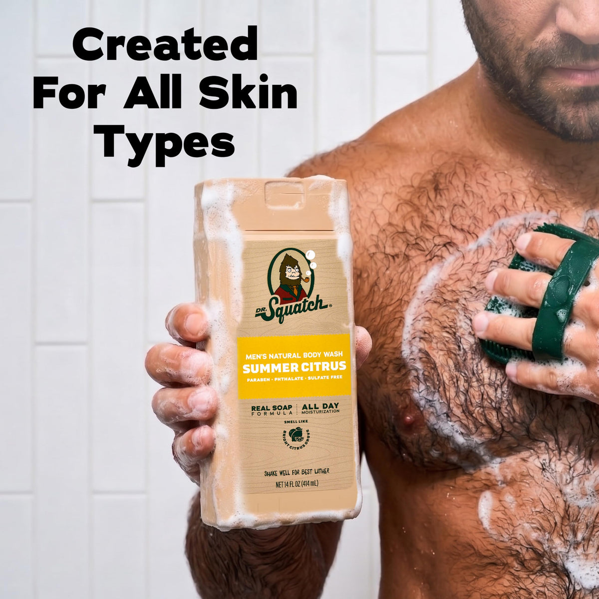 Dr. Squatch Natural Men's Body Wash, Moisturizing Shower Gel (14oz, 2-Pack)