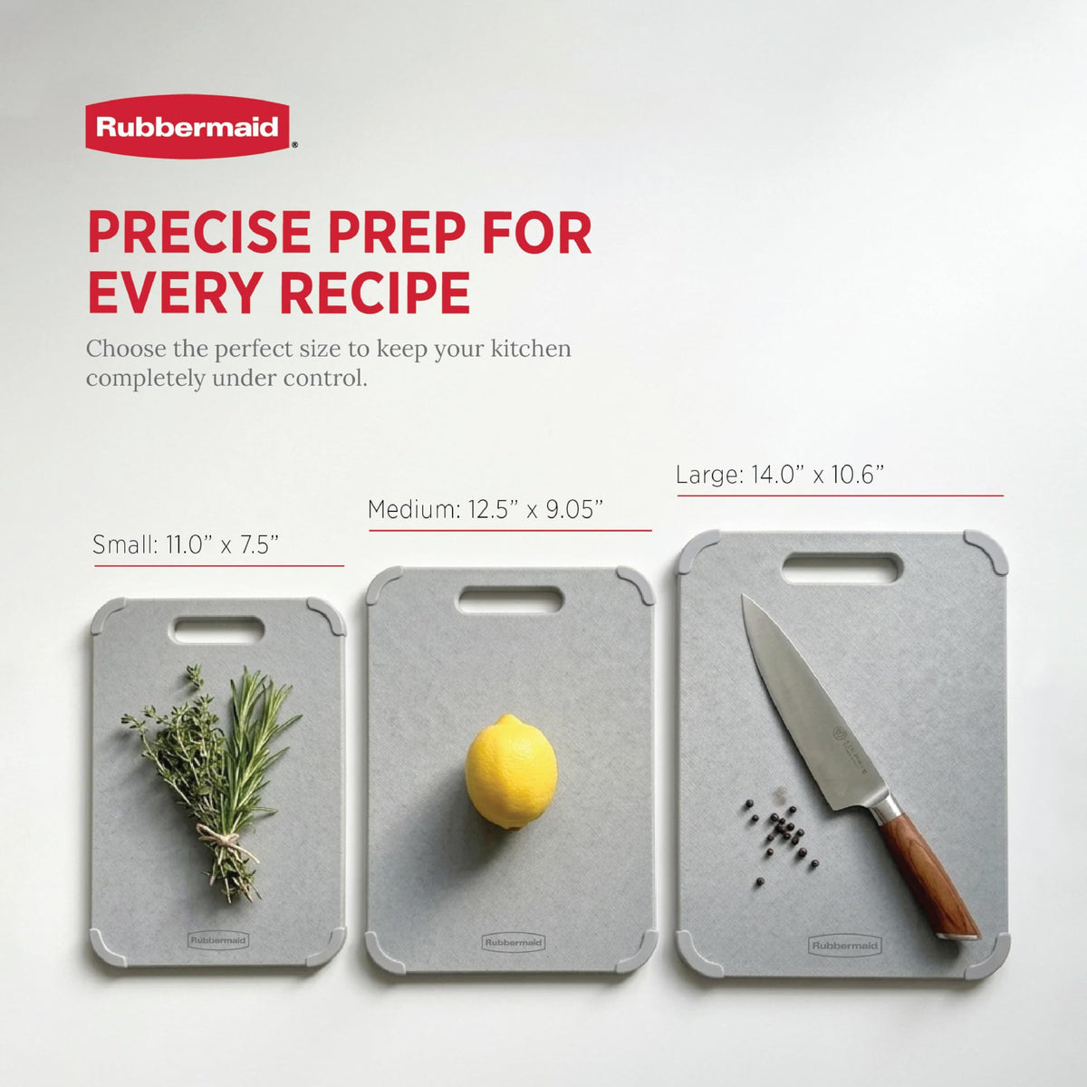 Rubbermaid 3pc Reversible Wheat Fiber Cutting Board Set | BPA Free Non Toxic Cutting Boards for Kitchen – Dishwasher Safe, Non-Slip Corners & Lightweight | For Meat, Veggies & Fruits