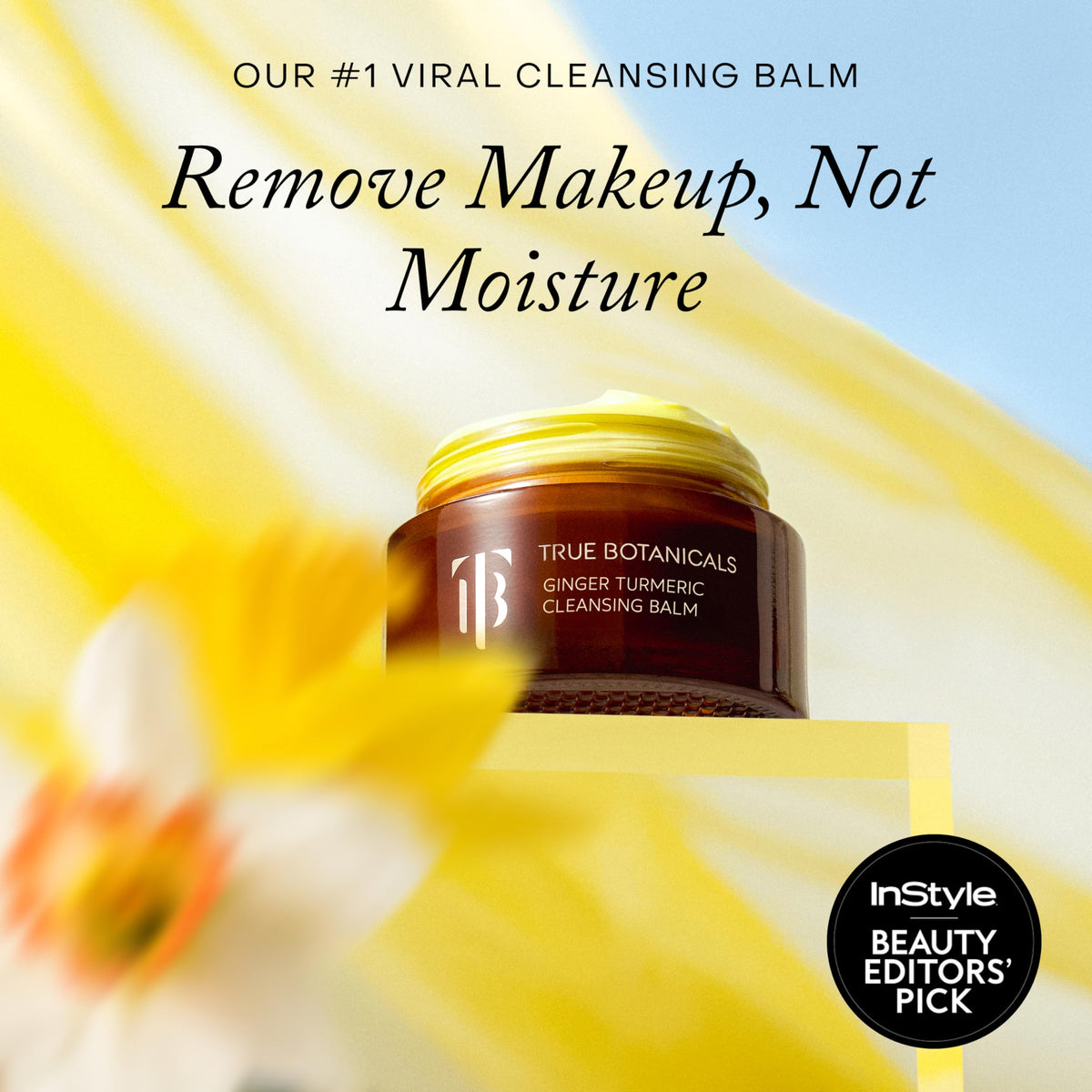 True Botanicals Ginger Turmeric Cleansing Balm, Makeup Remover, 3.4 fl oz