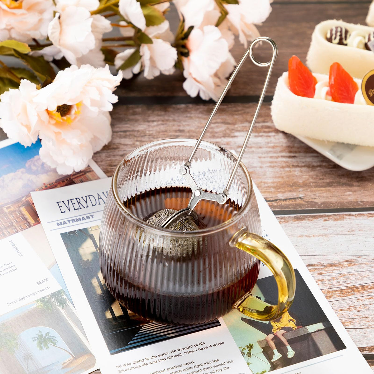 Yinder 40 Pcs Snap Ball Tea Infuser Stainless Steel, Silver