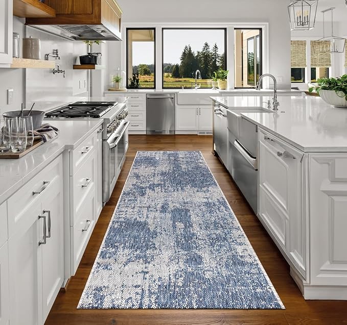 Keen Home Design Terrace Outdoor Runner Rug - 2x6 Washable Indoor/Outdoor Rug for Patio, Kitchen, Balcony, Beach, Garden, Deck and Porch, Size: 2'2"x5'7"