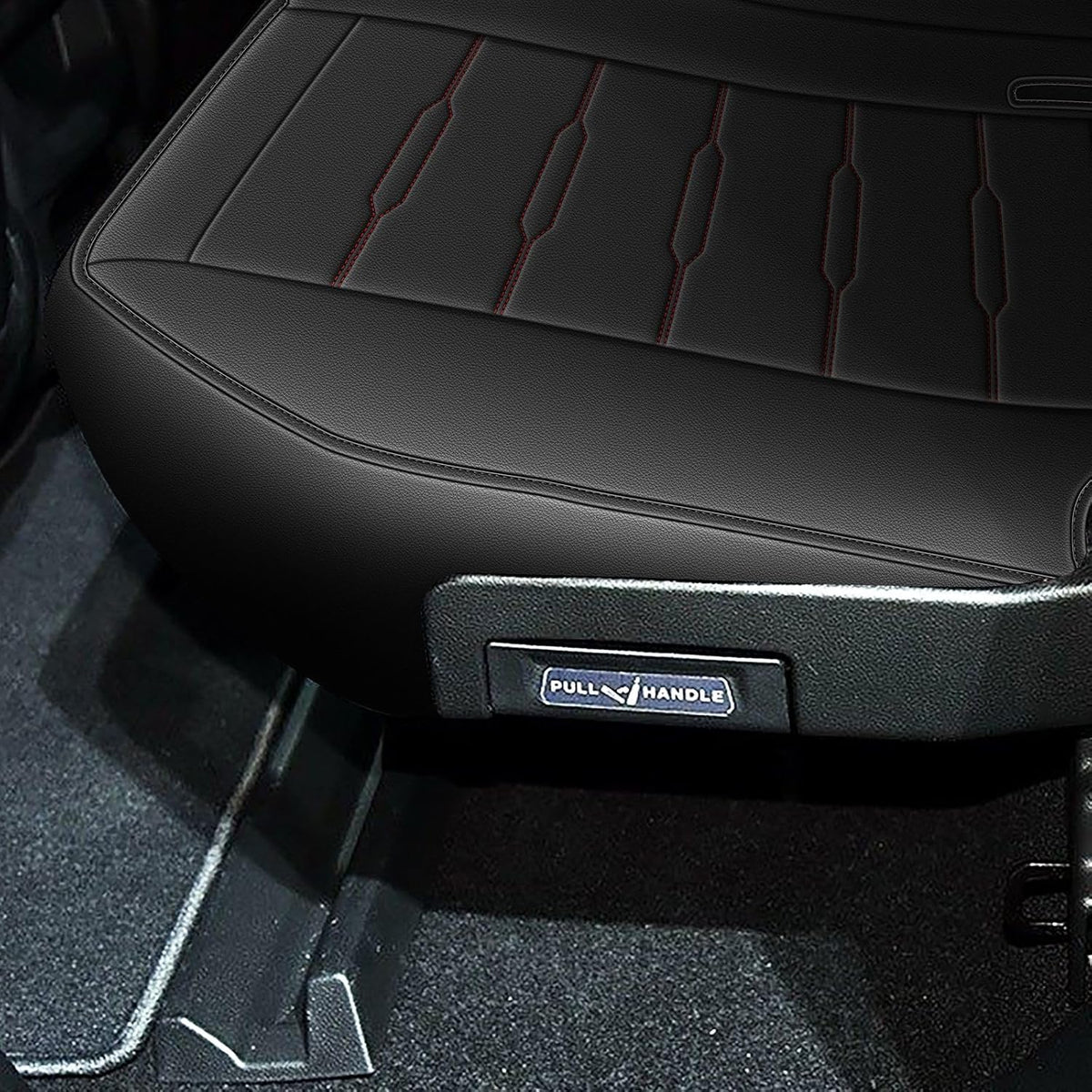 Seat Covers Fit for Honda Ridgeline 2006-2024 2025: Crew Cab 5 Seats Car Seat Covers Faux Leather Truck Pickup Seat Cushion Protector - Front Seats Without Armrests(Full Set, Redline)