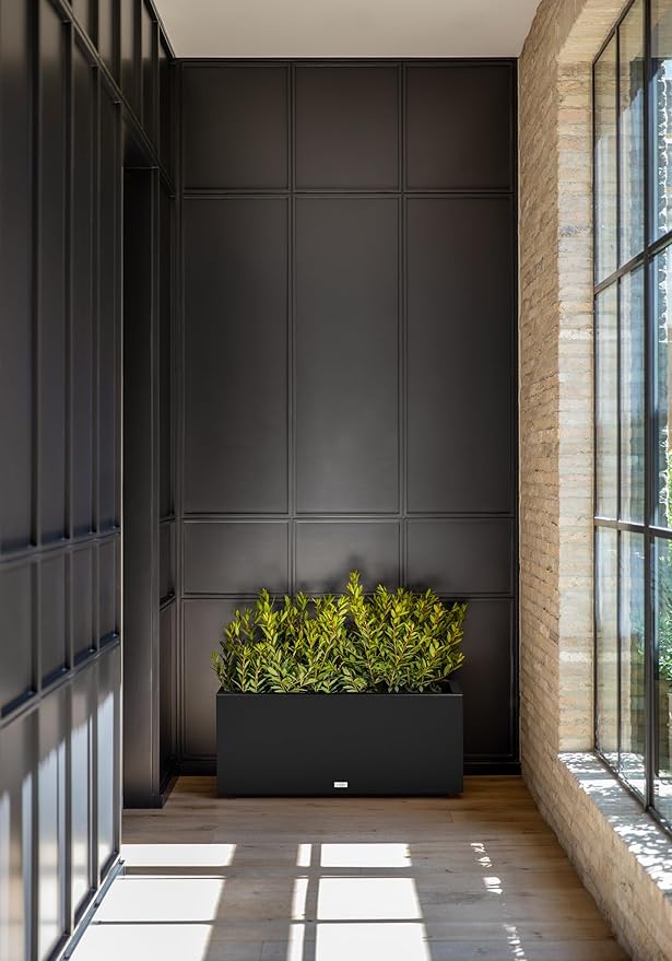 Veradek Block Series Long Box Planter - Large Rectangular Planter for Indoor or Outdoor Patio/Porch | Durable All-Weather Use with Drainage Holes | Modern Décor for Tall Plants, Flowers or Shrubs