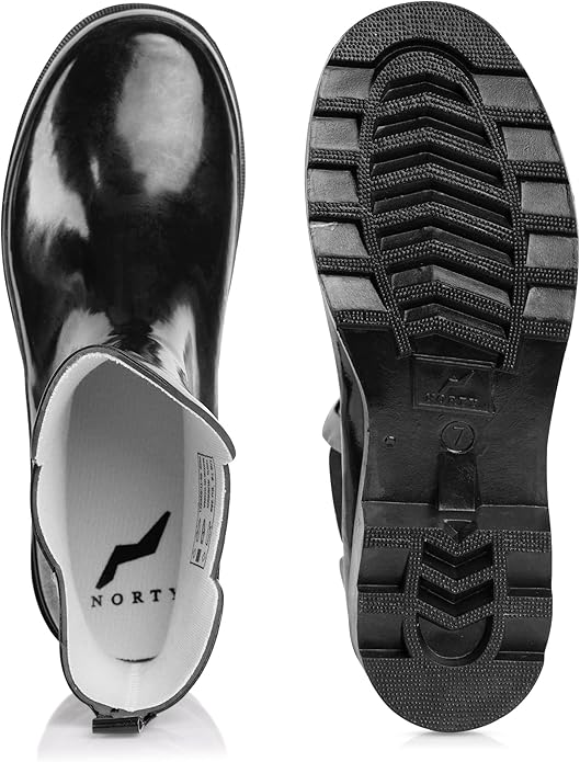 NORTY - Womens Ankle Rain Boots - Ladies Waterproof Winter Spring Garden Boot runs ½ size large