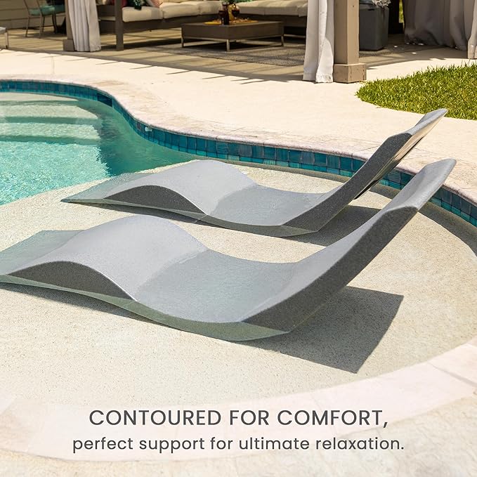 Aqua Outdoors - in-Pool Chaise Lounger - Inside Pool & Sun Shelf Lounge Chair - Designed for Water Depths Up to 9” - Compatible with All Types - Poolside & Sun Deck Tanning - Coral Reef