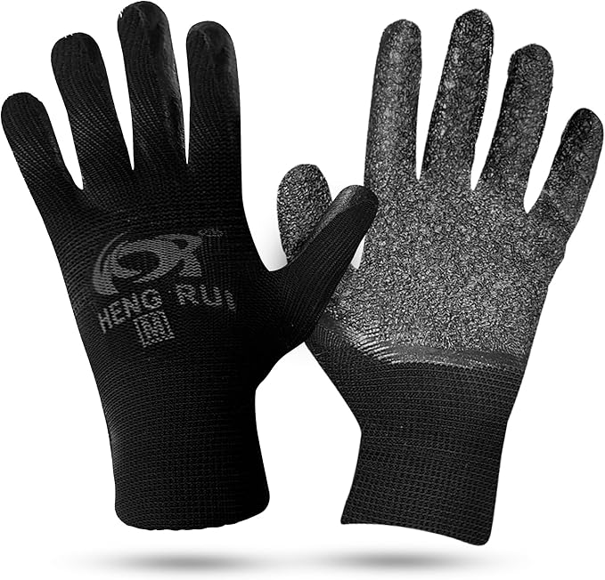 10 OR 20 Pairs Work Gloves–Heavy Duty Rubber Coated Safety Work Gloves–Multipurpose Gloves