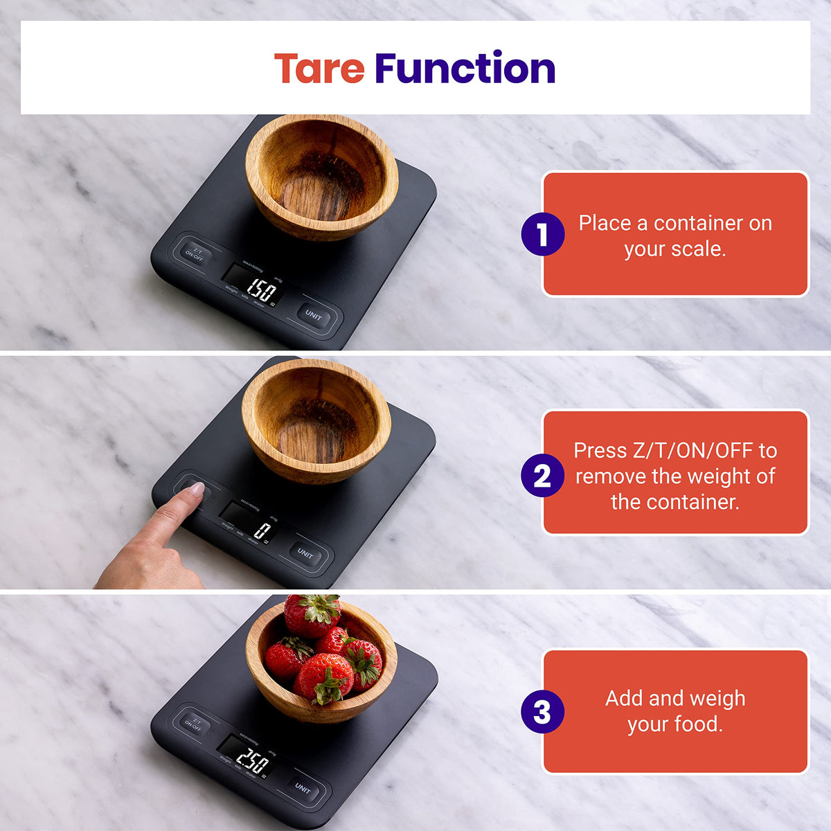 Etekcity Food Kitchen Scale, Digital Grams and Ounces, Medium