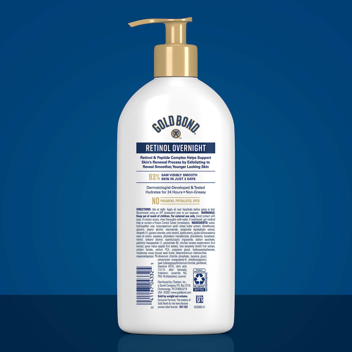 Gold Bond Age Renew Retinol Overnight Body & Face Lotion, 13 Oz