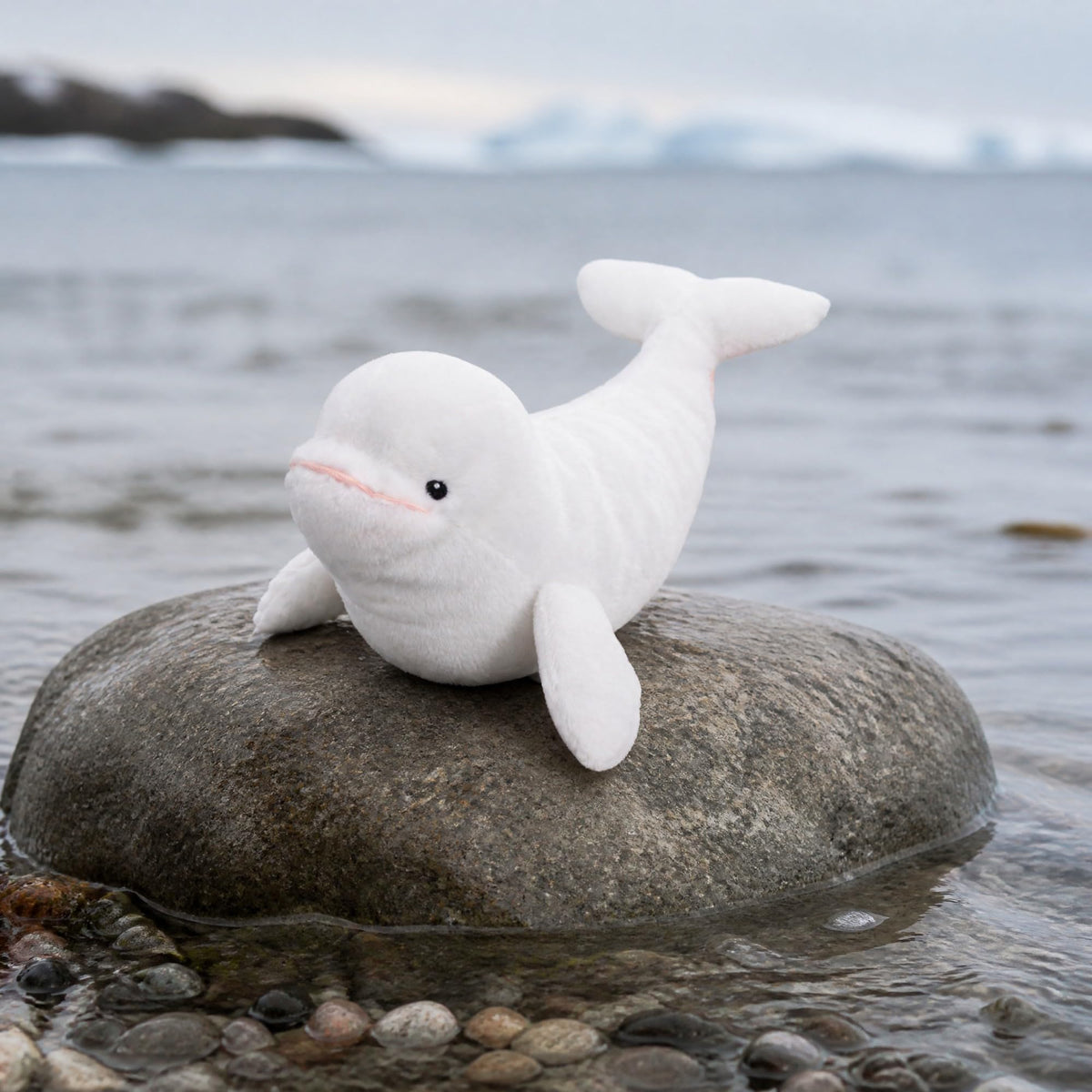 Wild Republic Ecokins Mini Beluga Whale Stuffed Animal - 8"