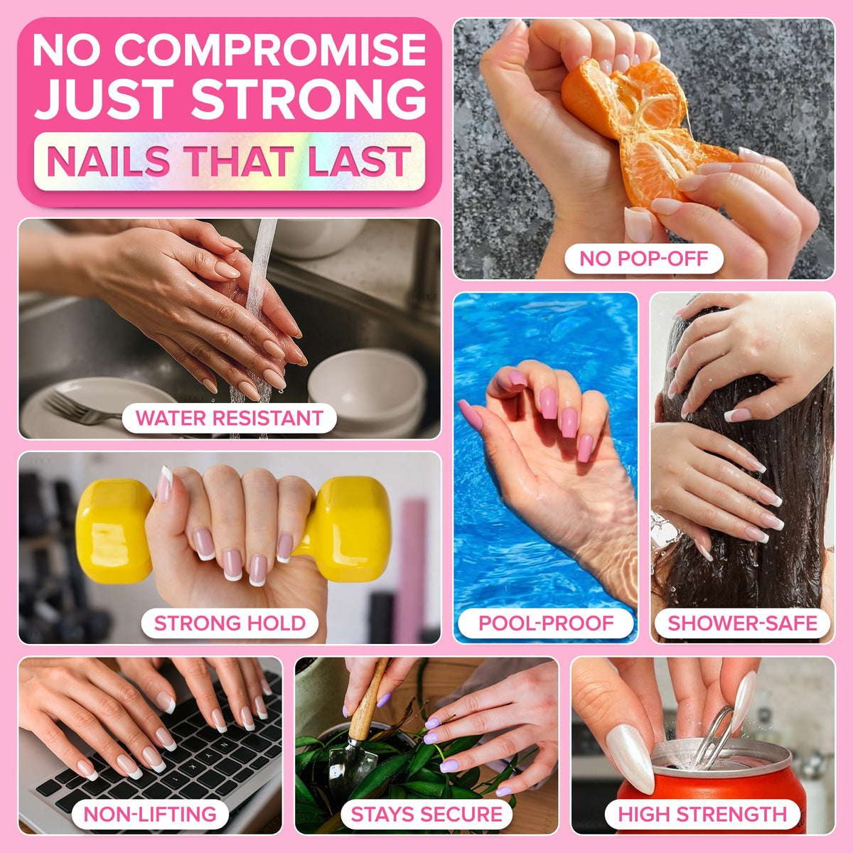 NYK1 Super Strong Nail Glue for Press On Nails, Nail Tips & Acrylics | 8ml