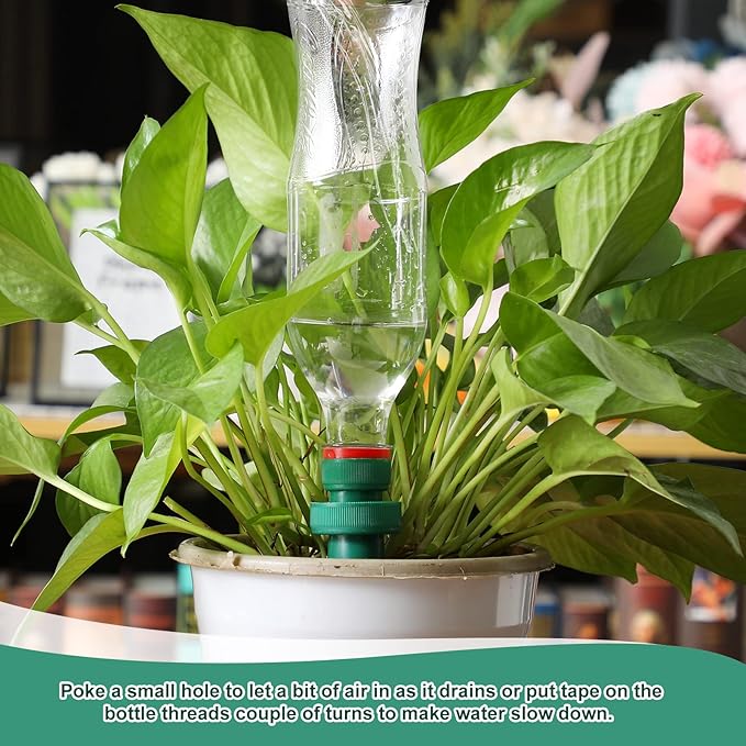 Terracotta Plant Watering Spikes Self to Use with Cola Bottles Houseplant Watering Stakes Automatic Irrigation System(Terracotta,5 Pack)
