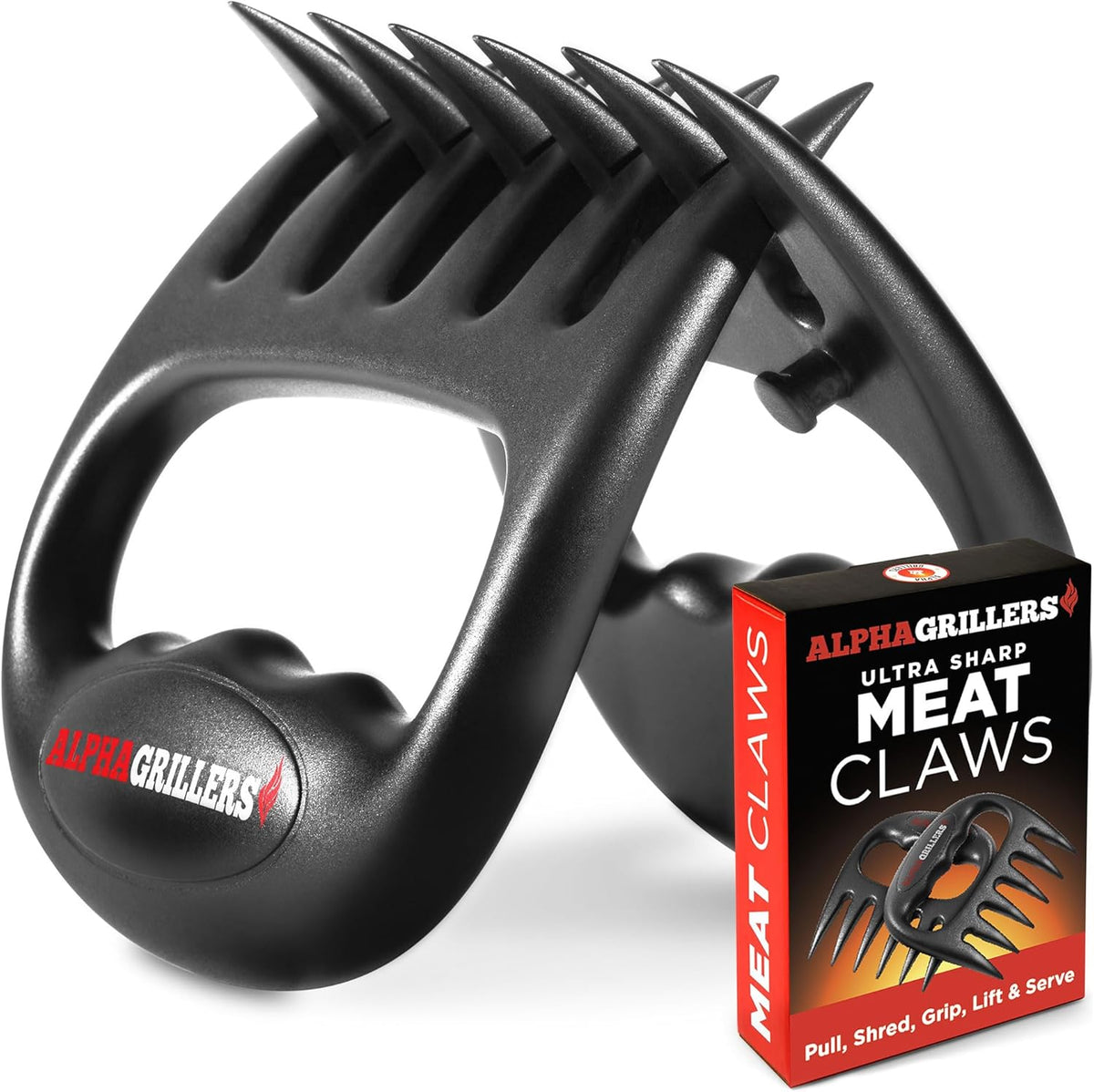 Alpha Grillers Meat Shredder Claws - Grilling Accessories Gifts for Men Dad Him Husband Son Boyfriend Birthday - BBQ Accessories Grill Puller for Cooking Shredding Barbecue Smoker Pulled Pork Chicken