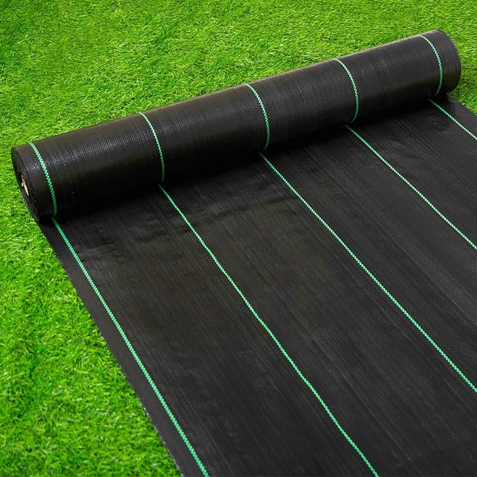 6FT X 180 FT Weed Barrier Landscape Fabric Heavy Duty,3.2 OZ Premium Garden Weed Blocker Fabric for Weed Control, Plastic Ground Cover with Woven Weed Cloth,Durable Landscaping Fabric