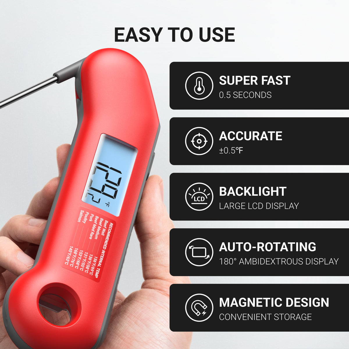 ThermoMaven 0.5 Sec Professional Meat Thermometer Digital, ±0.5°F Accuracy