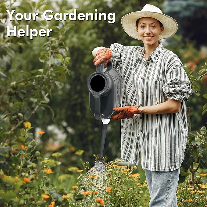 2 Gallon Watering Can for Outdoor Plants, Plant Watering Can with Removable Long Spout and Stainless Steel Sprinkler Head, Large Water Can for Garden Flowers Vegetables