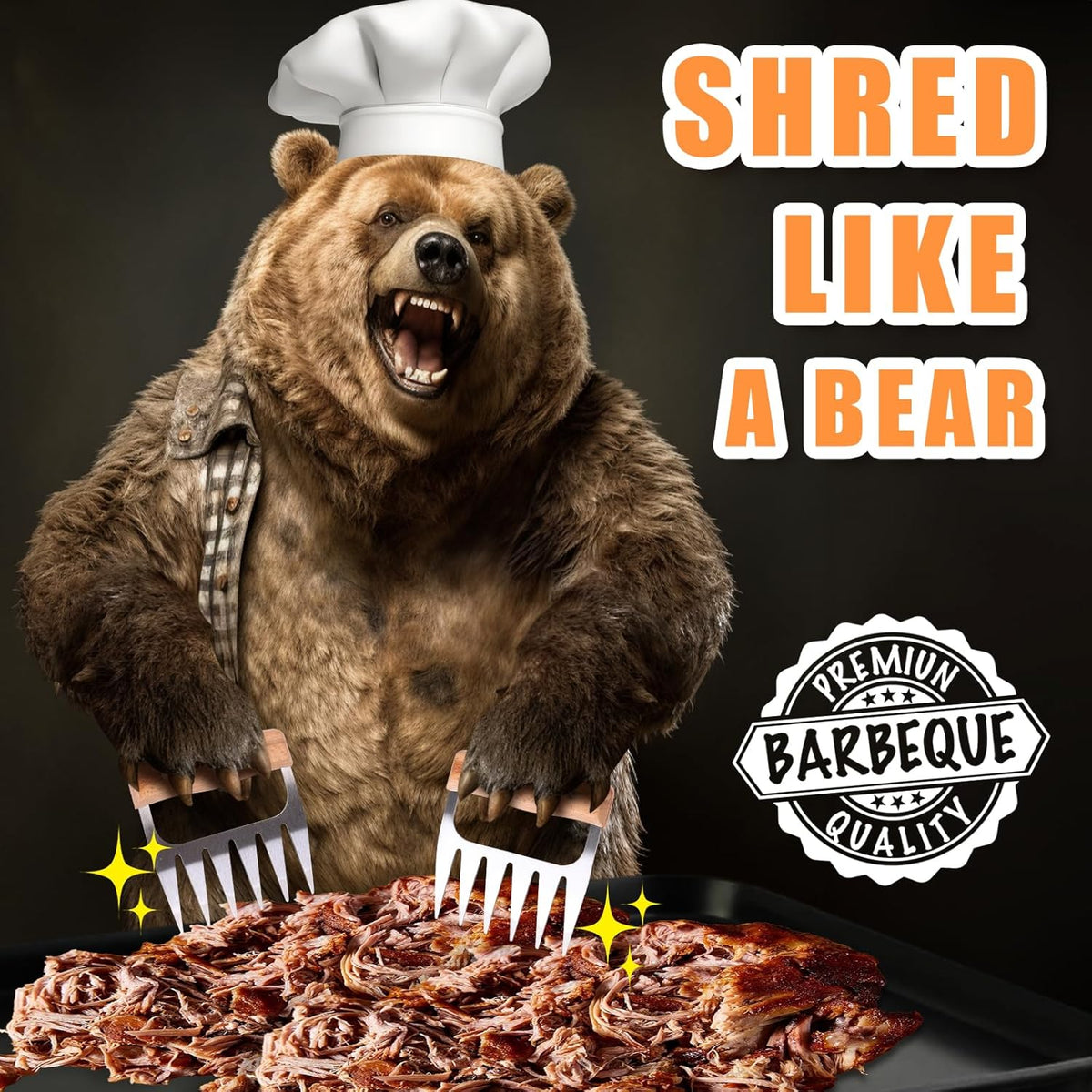 Birthday Gifts for Dad, Best Dad Ever Gifts, Stainless Steel Meat Shredder Claws for Pulled Pork, Chicken BBQ Smoker Accessories, Grilling Gifts Christmas Stocking Stuffers with Stylish Gift Box
