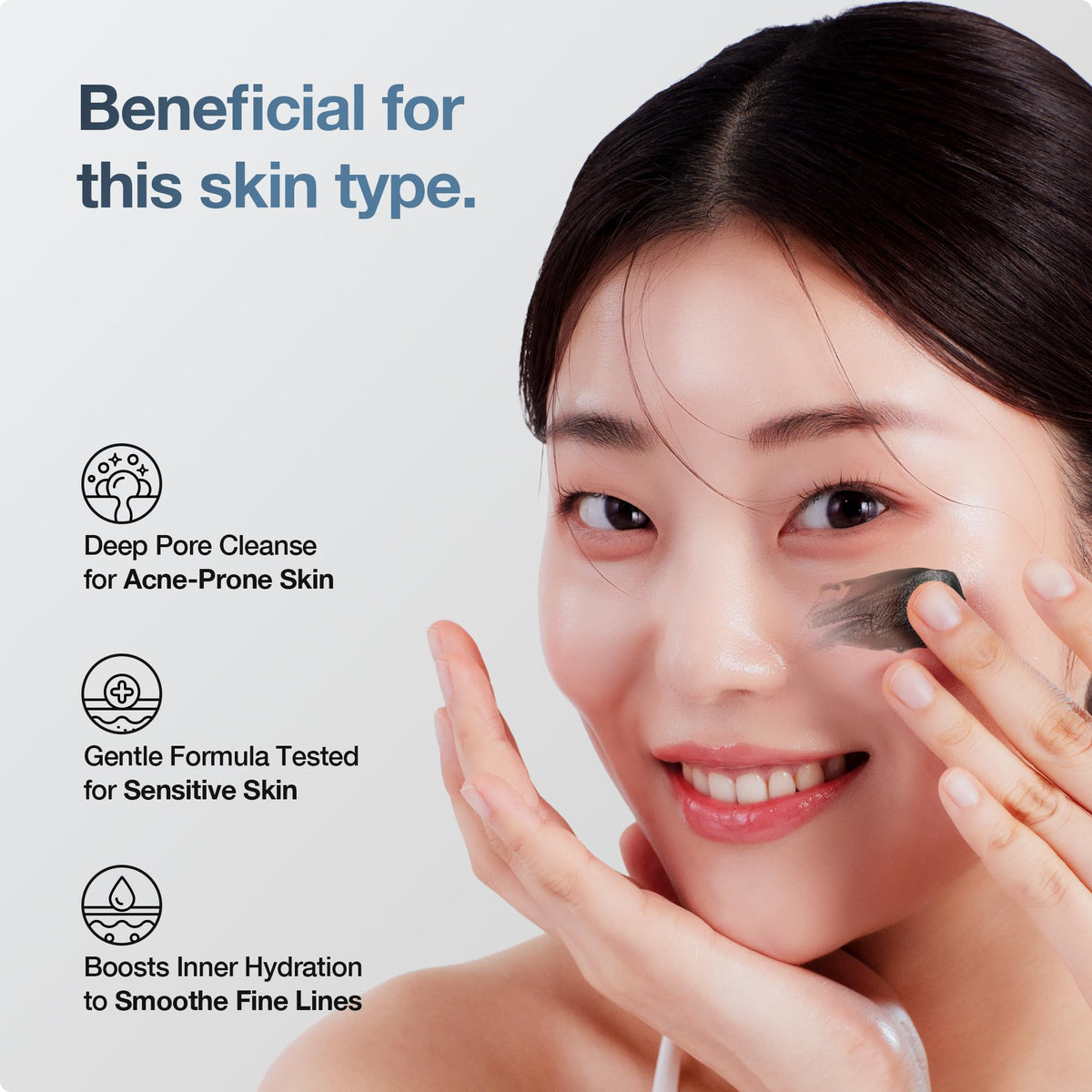 HEEDA Korean Charcoal Cleansing Balm, Waterproof Makeup Remover
