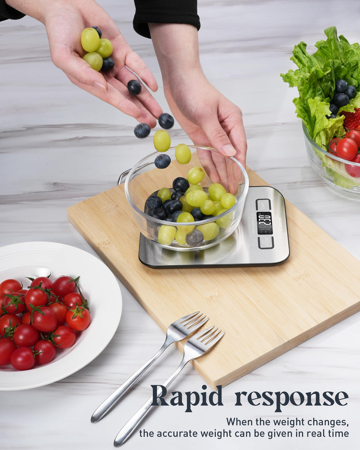Tcsxady Food Scale, Digital Kitchen Scale with Grams & Ounces Units, 11lb