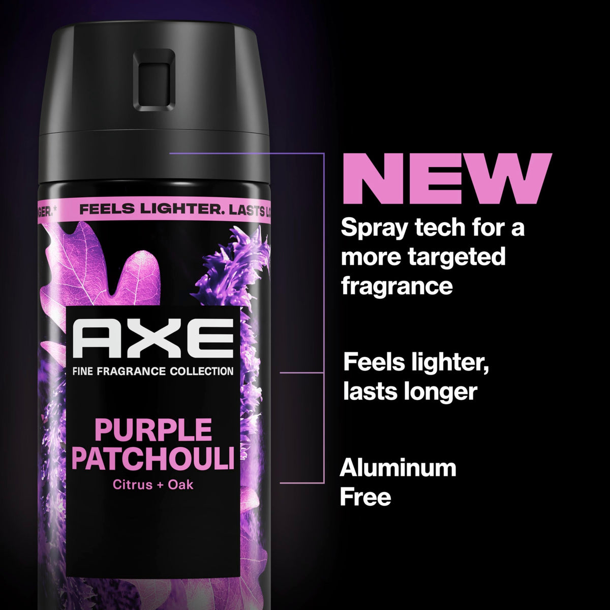 AXE Fine Fragrance Collection Body Spray Purple Patchouli Freshness 2.9 oz
