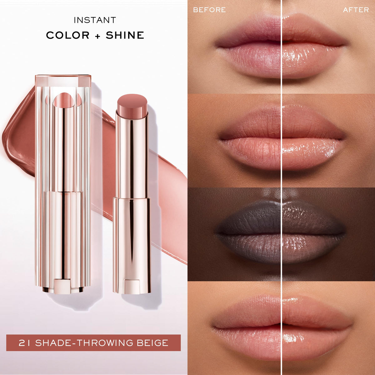 Lancôme Lip Idôle ButterGlow Hydrating Lip Balm - 21 Shade-Throwing Beige