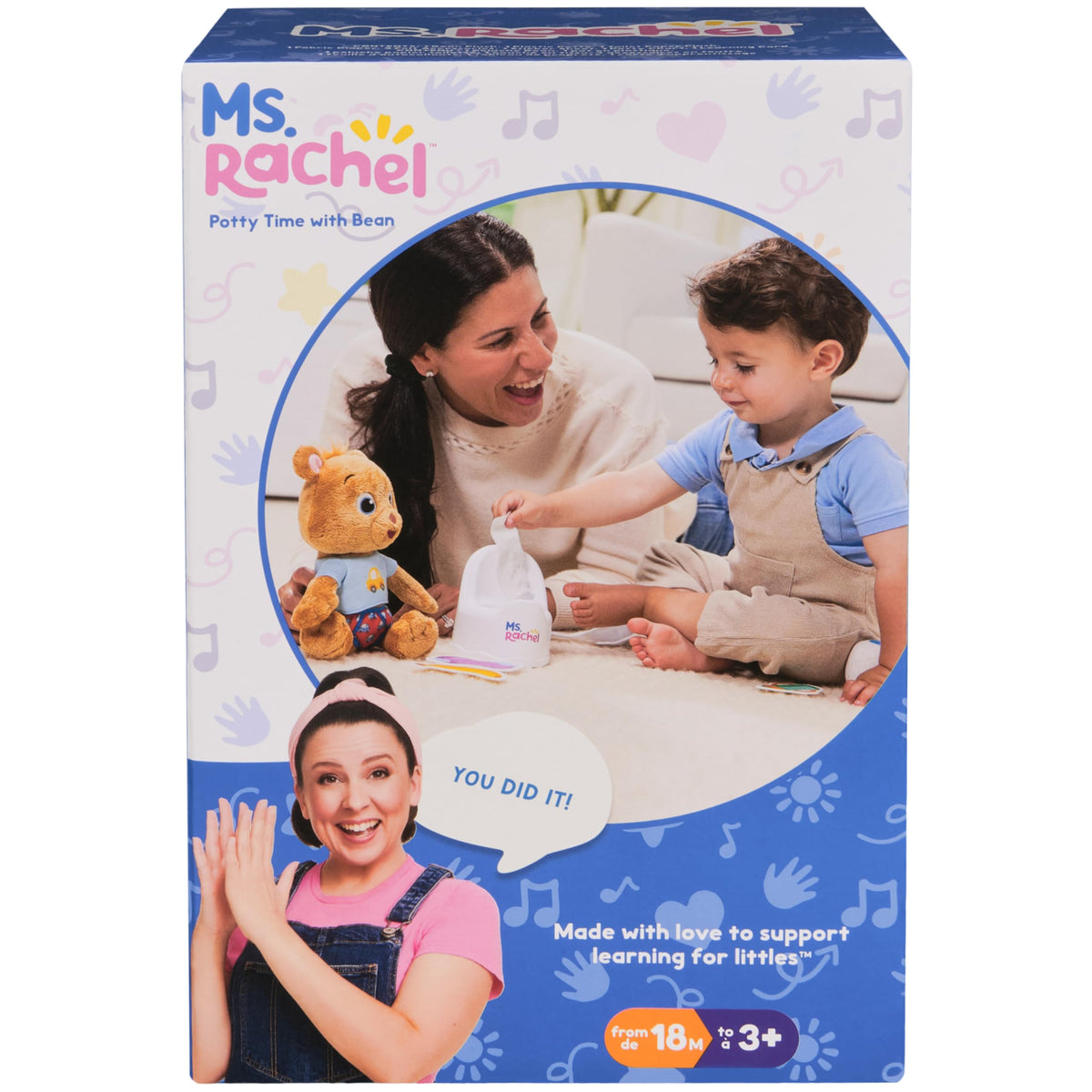 Ms. Rachel Potty Time with Bean, Interactive Plush Animal & Toilet