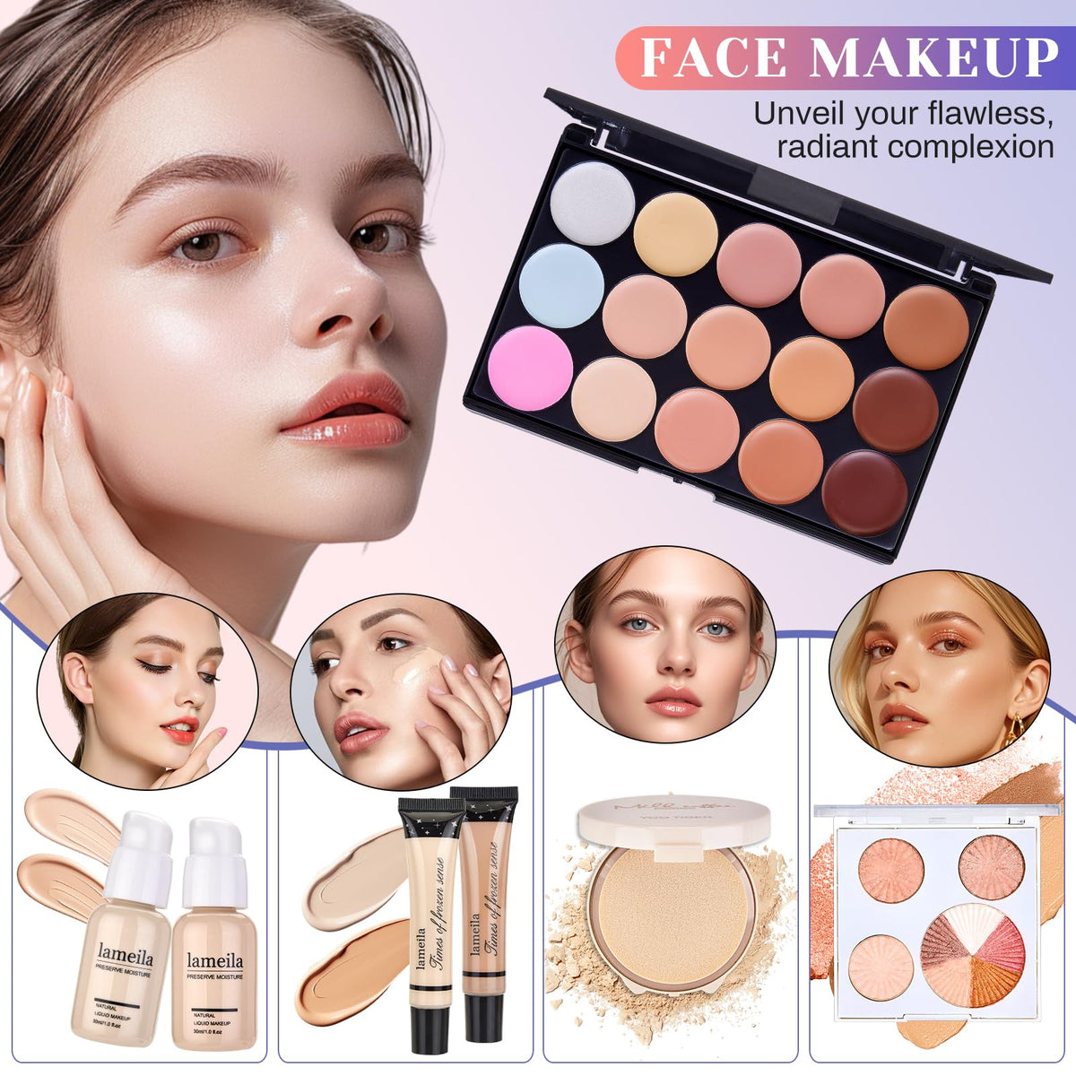 All in One Makeup Kit, Make Up Gift Set, Makeup Kit for Women Full Kit