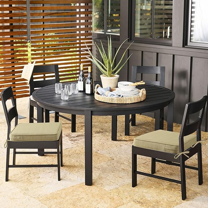 Outdoor Square Corner Seat Cushion, 18.5"x16"x3", Set of 4, Non Slip Seat Cushion Pads with Removable Cover for Patio Furniture, Garden Yard Lawn, Warm Taupe
