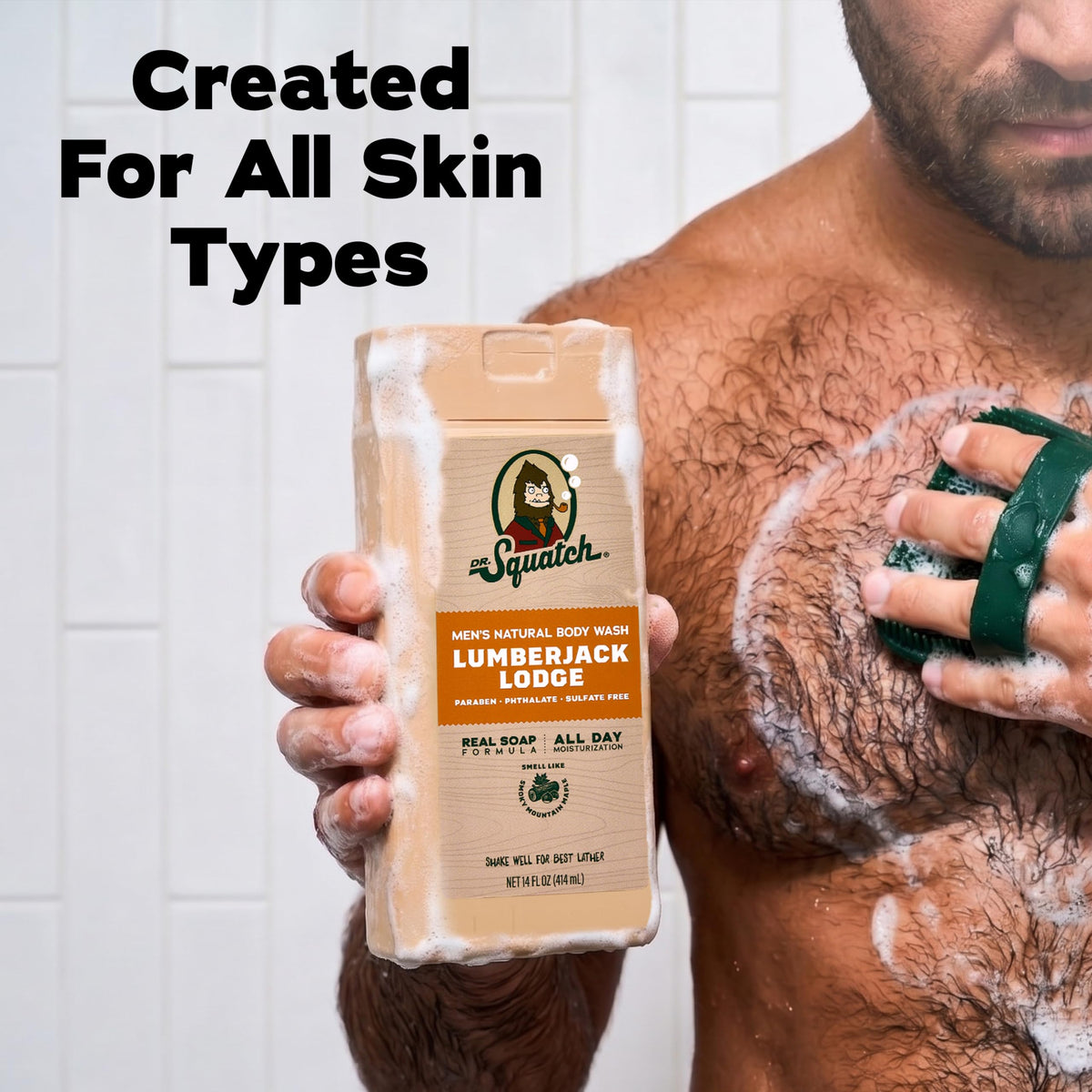 Dr. Squatch Natural Men's Body Wash, Moisturizing Shower Gel (14oz, 2-Pack)