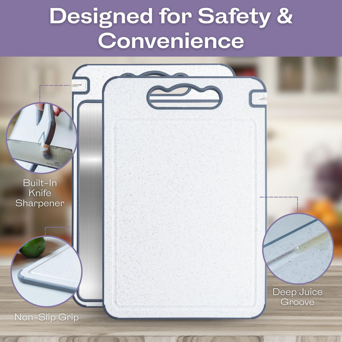 Non-Toxic Double-Sided Stainless Steel Cutting Board Dishwasher Safe
