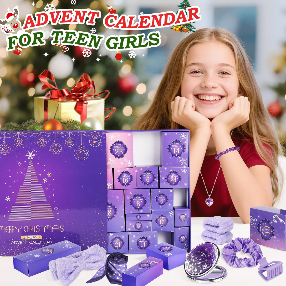 FUSPWEAO Advent Calendar 2026 Adult Women, 24 Days of Christmas Spa Gifts