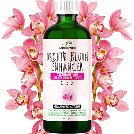 0-3-2 Giant Bloom: Orchid Bloom Enhancer - Orchid Bloom Booster Fertilizer - Orchid Food Concentrate - Chelated Nutrients for Healthy Flower & Reblooms (32 OZ), GW-05030-C-01