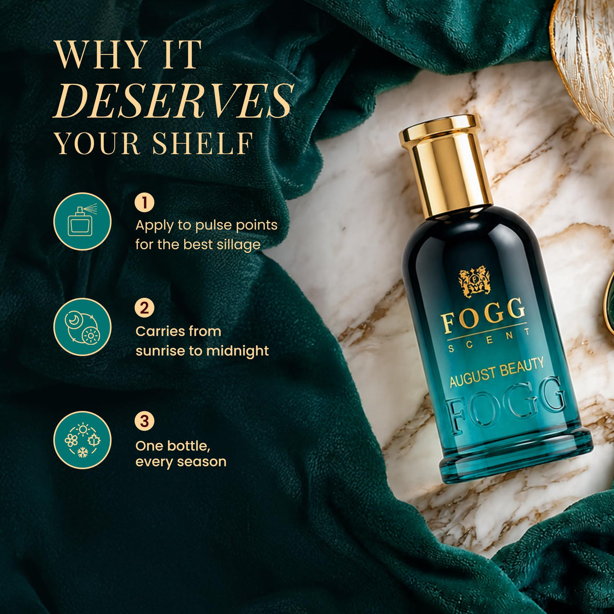 Fogg August Beauty Eau De Parfum for Women 100 ML | Fresh floral fragrance with fruity and musky notes