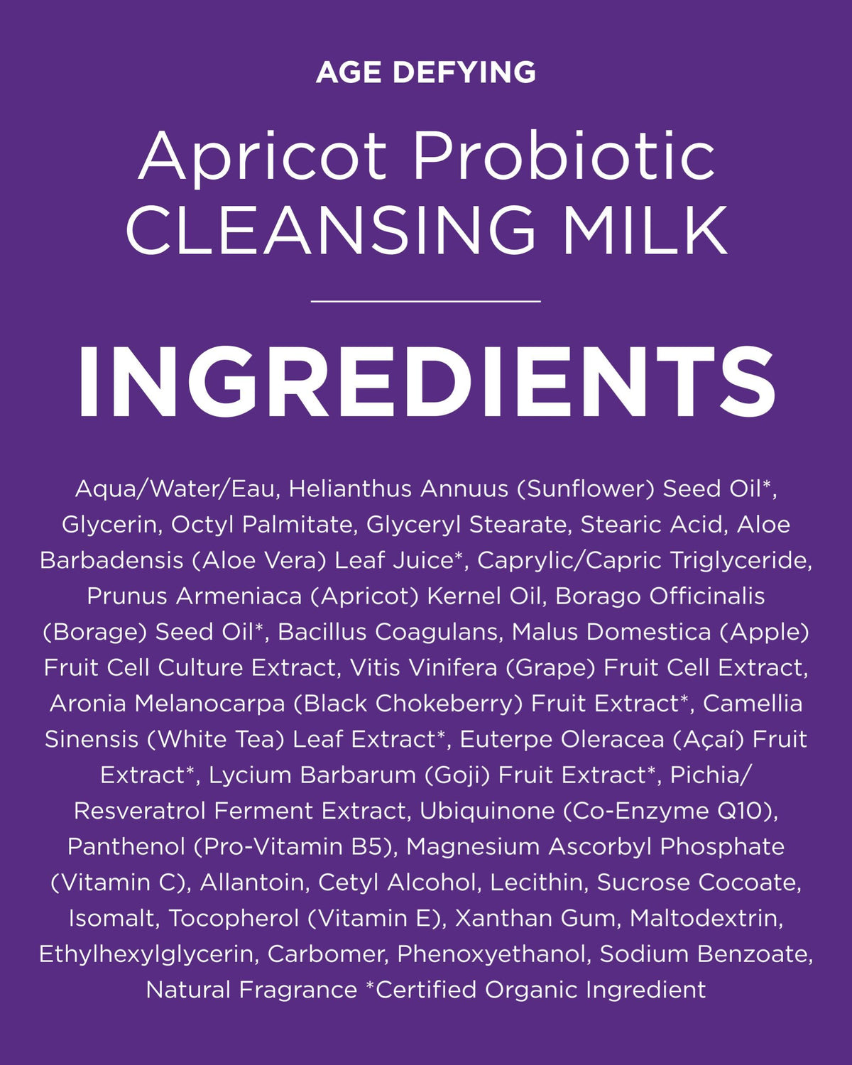 Andalou Naturals Age Defying Apricot Probiotic Cleansing Milk (6 fl oz)